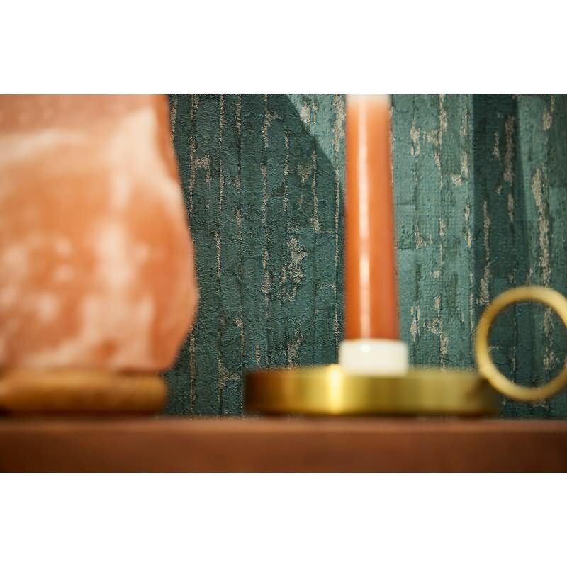 Tapete Dunkelgrün Gold Metallic hochwertige Design Muster Vliestapete (786664)