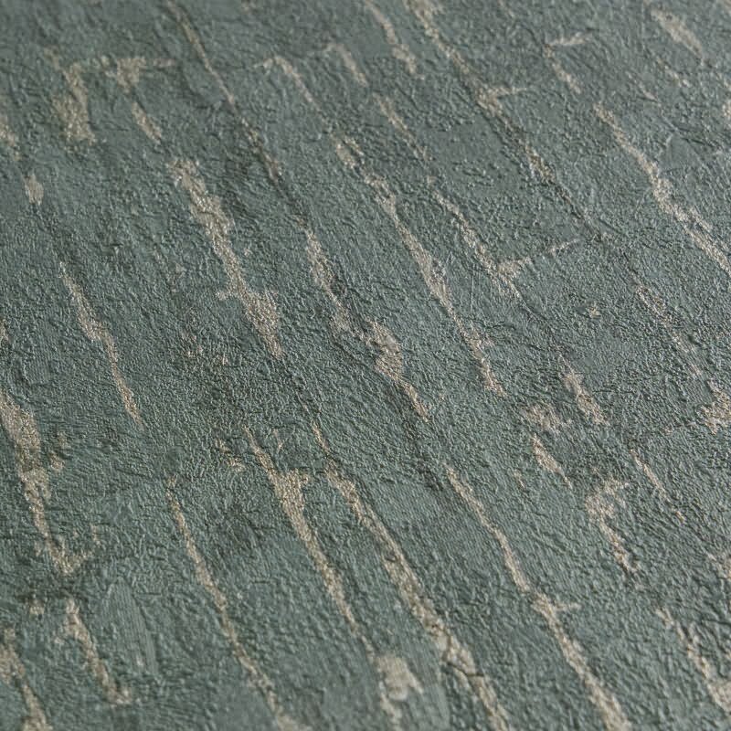 Tapete Dunkelgrün Gold Metallic hochwertige Design Muster Vliestapete (786664)