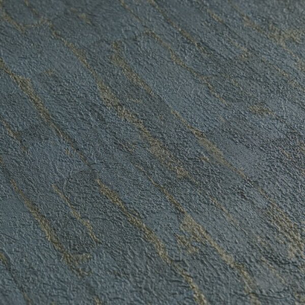 Design Vliestapete Blau Gold Metallic hochwertige Vintage Mustertapete (786665)