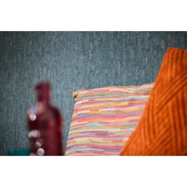 Design Vliestapete Blau Gold Metallic hochwertige Vintage Mustertapete (786665)