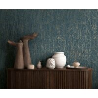 Design Vliestapete Blau Gold Metallic hochwertige Vintage...
