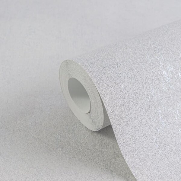 Luxus Ornament Barock Tapete Hellgrau Silber Metallic Vliestapete (786721)