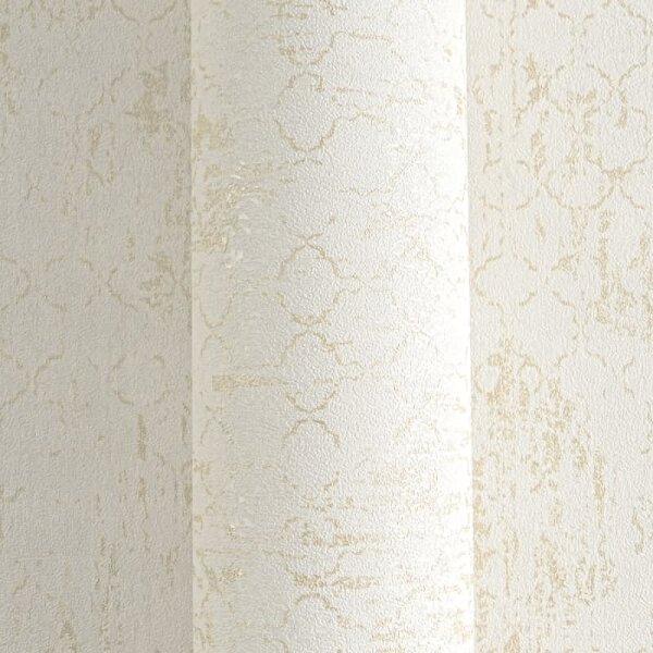 Barock Tapete Beige Gold Metallic Vliestapete mit Glanzstruktur Ornamenten (786722)