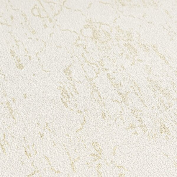Barock Tapete Beige Gold Metallic Vliestapete mit Glanzstruktur Ornamenten (786722)