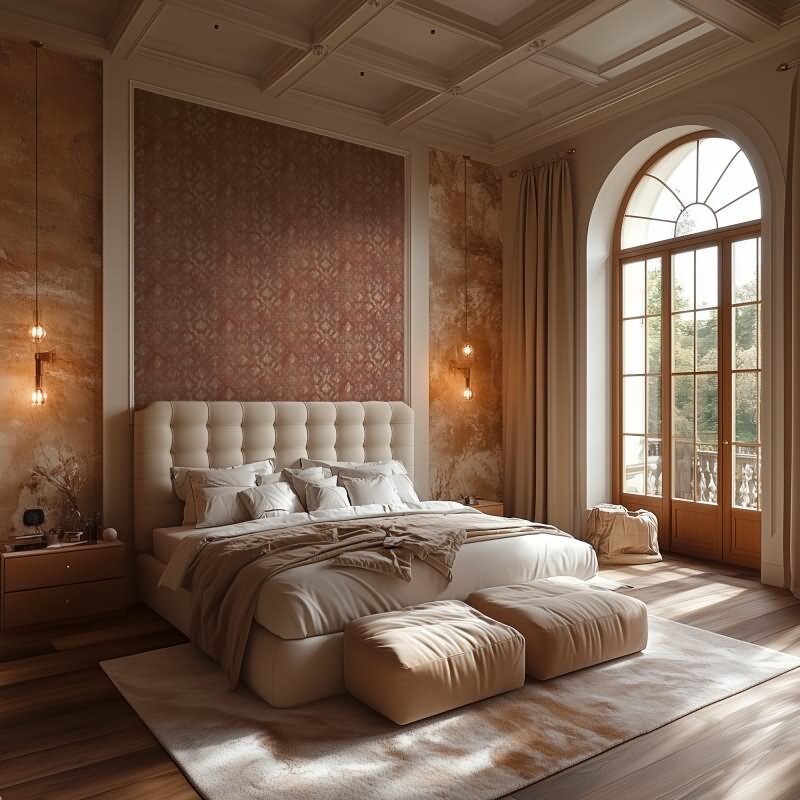 Barock Tapete Rot Gold Metallic Vliestapete mit Ornamenten in Vintage Look (786723)