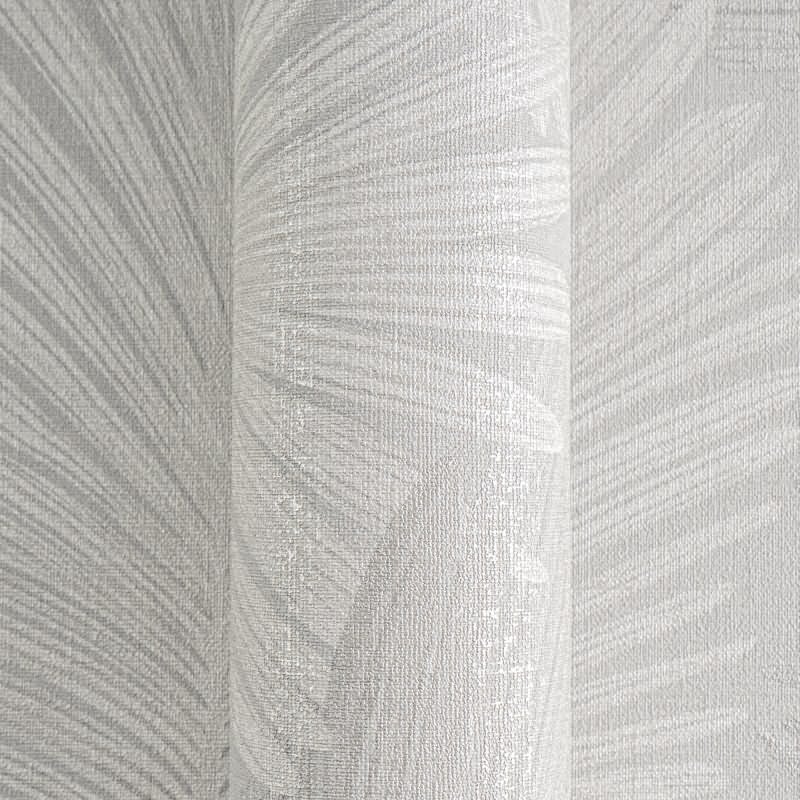 Moderne Dschungel-Tapete Grau Metallic Tropisches Blättermuster Vliestapete (786732)