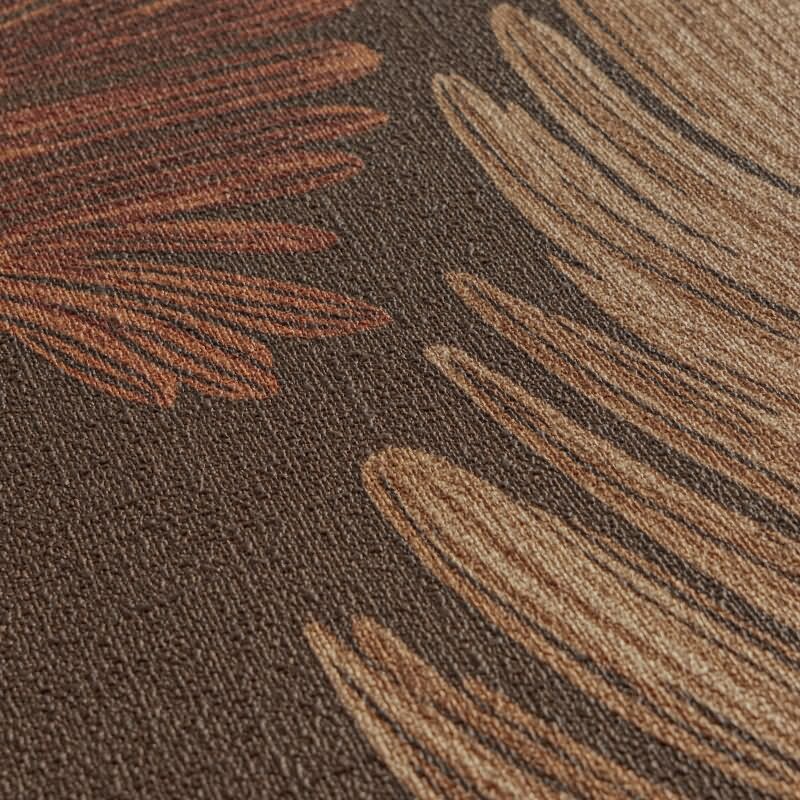 Dschungel 3D-Tapete Braun Rostrot Metallic Tropisches Blättermuster Vliestapete (786735)