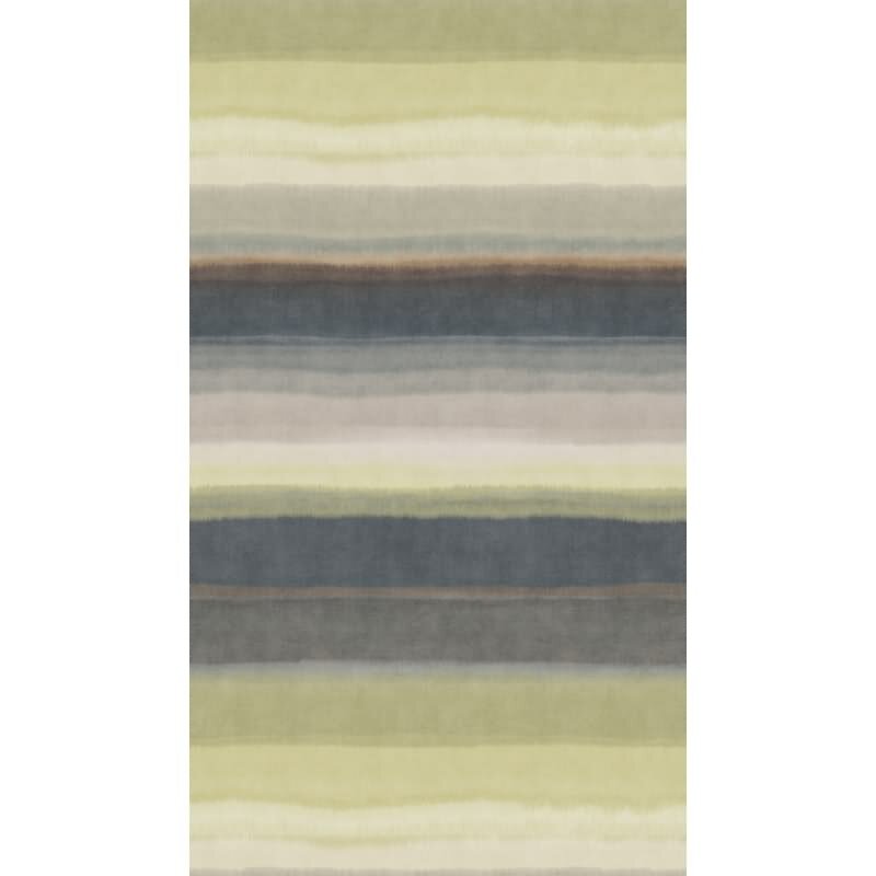 Fototapete Streifen Aquarell-Optik Grün Beige Design Muster Vliestapete (790153)