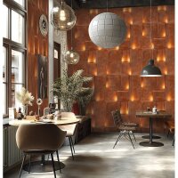 Fototapete 3D Optik Rostbraun Industrial moderne Design...