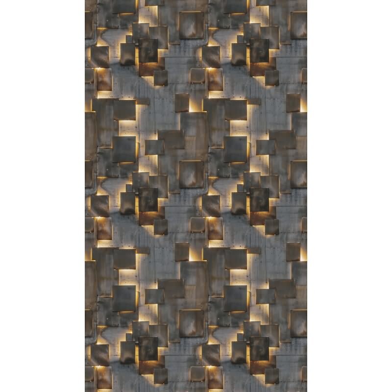 Fototapete 3D Würfel Betonoptik Rost Industrial Vliestapete Design Muster (790160)