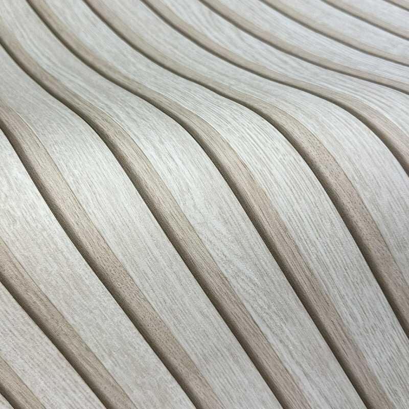 Tapete Holzpaneel Akustikpaneel Beige (92509)