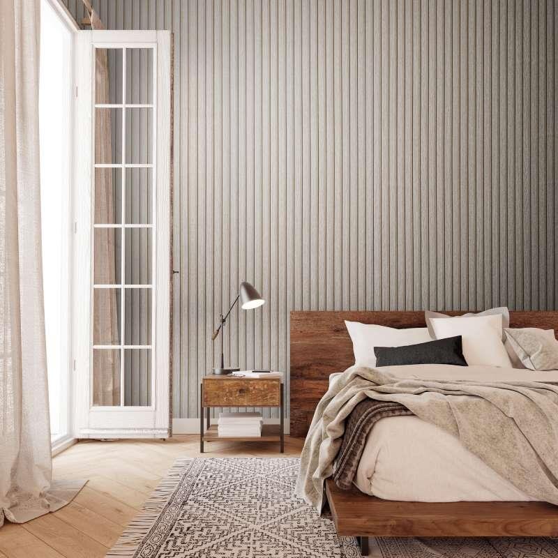 Tapete Holzpaneel Akustikpaneel Beige (92509)