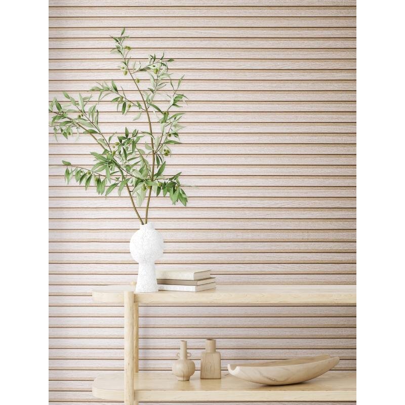 Tapete Holzpaneel Akustikpaneel Beige (92509)