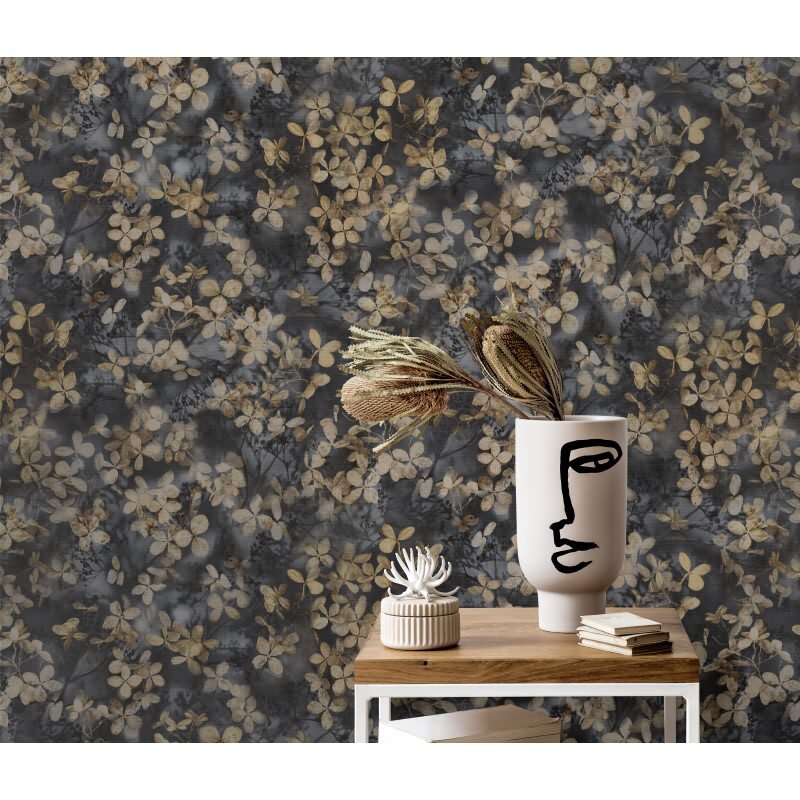 Tapete Schwarz, Anthrazit Erismann Vliestapete (1041515)