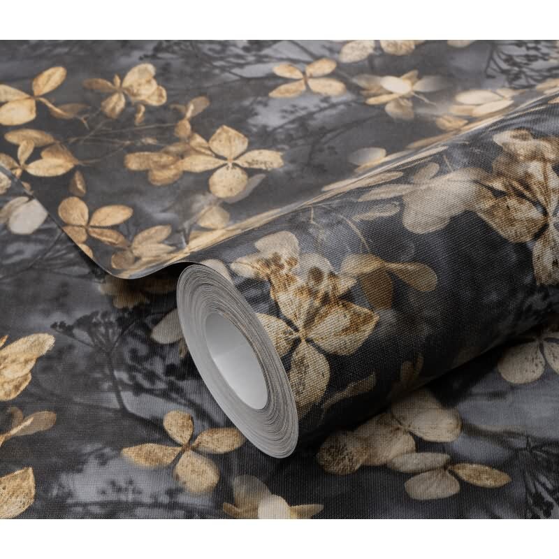 Tapete Schwarz, Anthrazit Erismann Vliestapete (1041515)