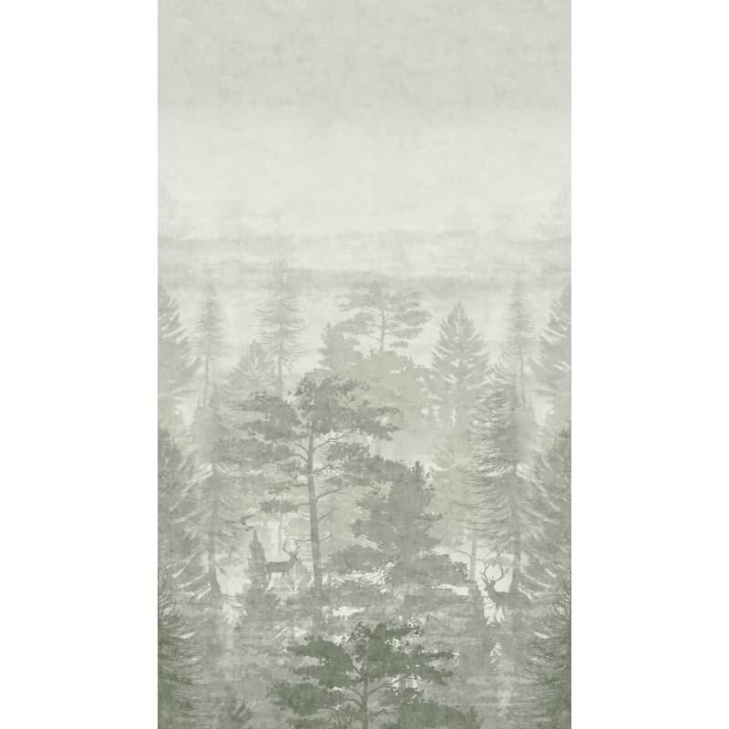 Wald Fototapete Grün Naturtapete Bäume Vliestapete für Kinderzimmer (770691)