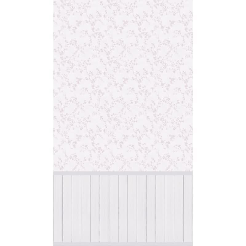 Fototapete Blumenmuster Rosa Vintage-Stil mit Holzpaneel Landhaus Vliestapete (770751)