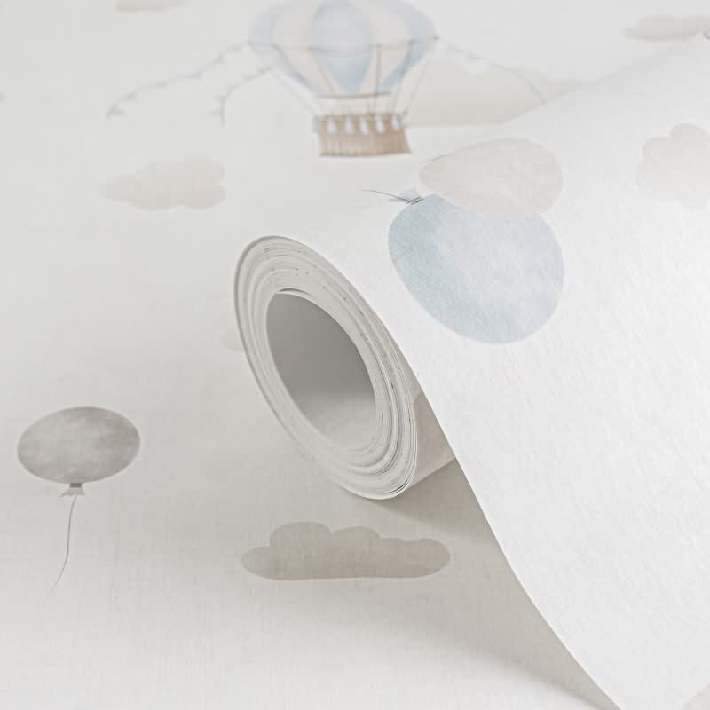 Kindertapete Junge Heißluftballons Rosa Blau Wolken Vliestapete Kinderzimmer Tapete (770771)