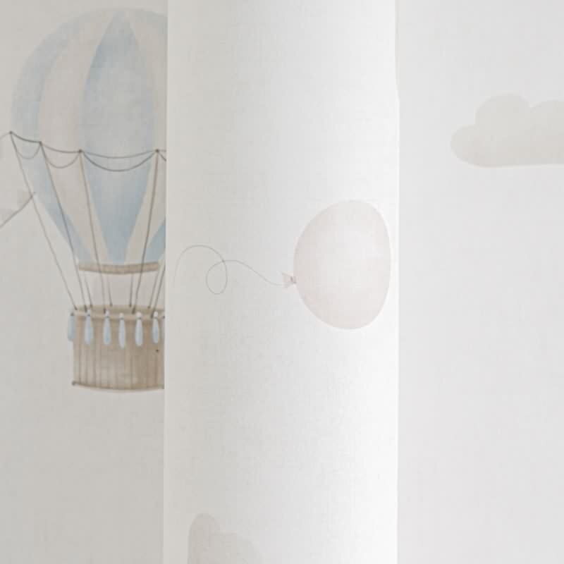 Kindertapete Junge Heißluftballons Rosa Blau Wolken Vliestapete Kinderzimmer Tapete (770771)