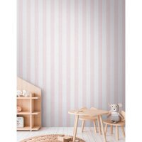 Tapete Kinderzimmer M&auml;dchen Streifentapete Rosa...