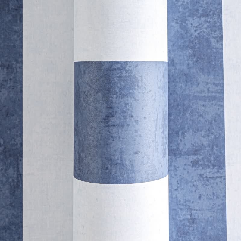 Vliestapete Kinderzimmer Jungen Streifentapete Blau mit kräftigen Streifen Maritimer Look (770785)