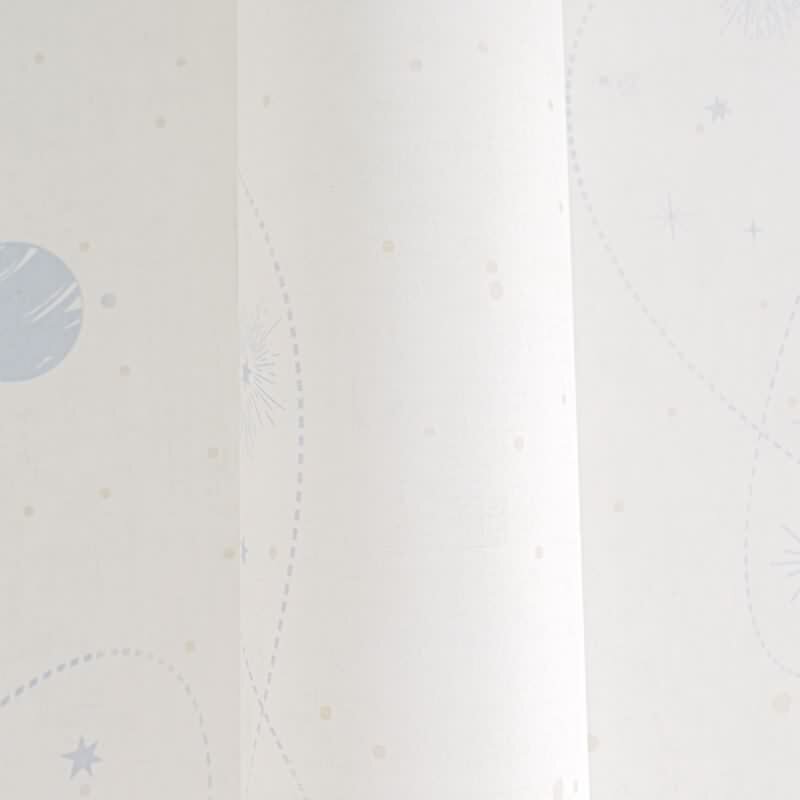 Weltraum Tapete Creme Blau Kindertapete mit Sternen Planeten Jungen Kinderzimmer Vliestapete Weltall (771311)