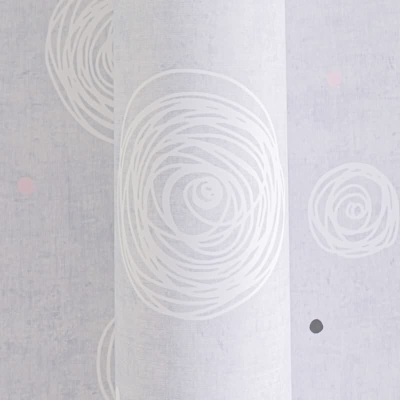 Kreis-Mustertapete Mädchen Kinderzimmer Grau Rosa Weiß Vliestapete modern verspielt Kindertapete (771391)