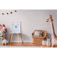 Kringel-Tapete M&auml;dchen Kindertapete Beige Rosa...