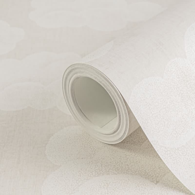 Wolken Tapete Beige Weiß Kinderzimmer Vliestapete mit Wolkenmotiv Kindertapete (771433)