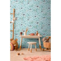 Meerjungfrauen Tapete Blau Gr&uuml;n Kindertapete mit...