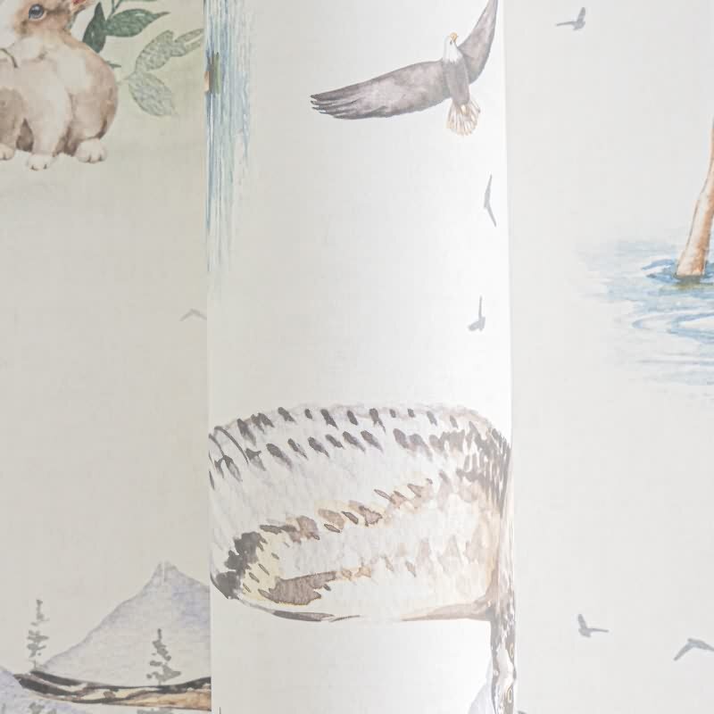 Tapete Kinderzimmer Junge Waldtiere Grün Beige Kindertapete Tiere im Wald Vliestapete (771721)