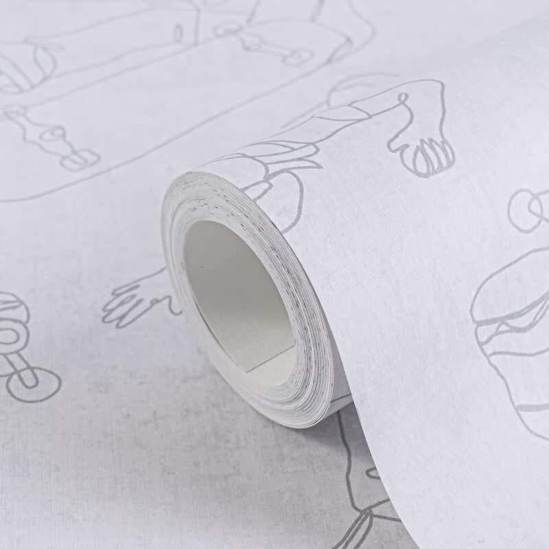 Skater-Tapete Hellgrau Streetstyle Mustertapete für Jugendliche Vliestapete modern (771741)