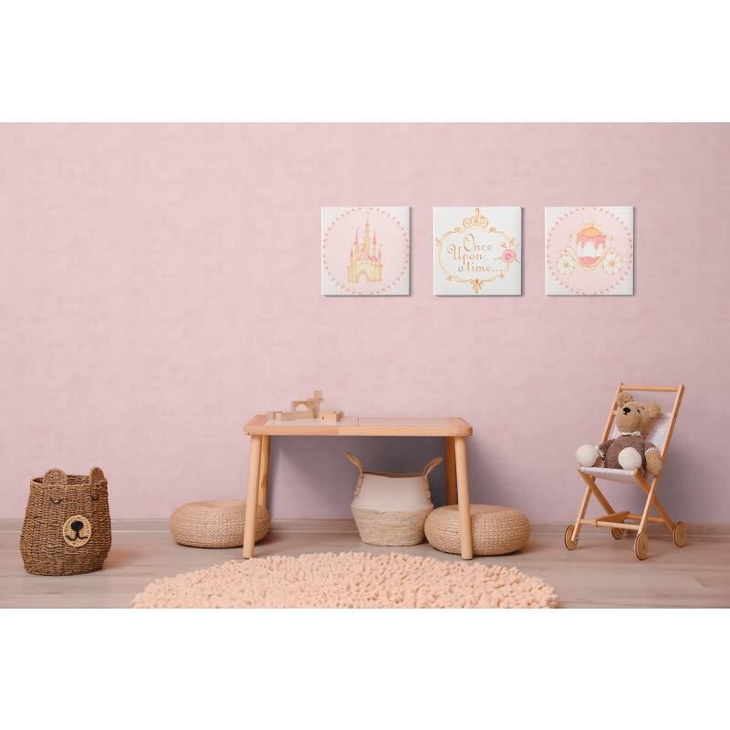 Tapete Kinderzimmer Mädchen Rosa Einfarbige Uni- Vliestapete sanft matt (771784)