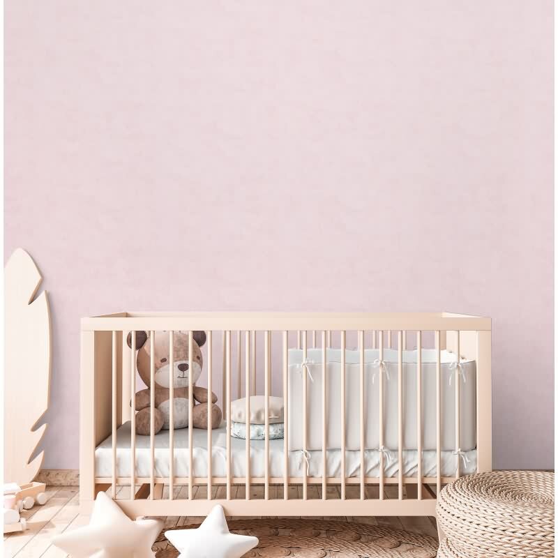 Tapete Kinderzimmer Mädchen Rosa Einfarbige Uni- Vliestapete sanft matt (771784)