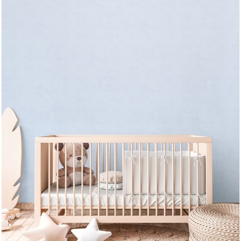 Tapete Kinderzimmer Jungenzimmer Hellblau Einfarbige Unitapete zart matt Vliestapete (771785)