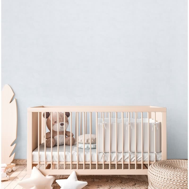 Unitapete Jungenzimmer Weiß Blau Einfarbige Tapete Kinderzimmer Vliestapete matt (771787)
