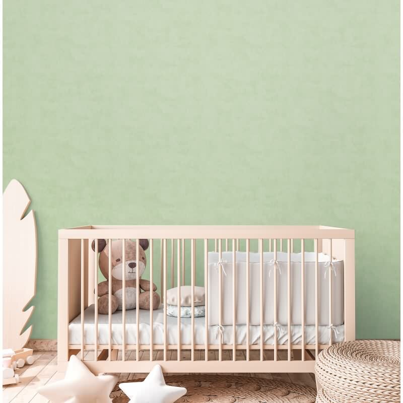 Tapete Kinderzimmer Hellgrün Jungen Kindertapete Einfarbige Vliestapete matt (771788)