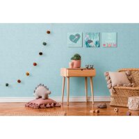 Jungenzimmer Tapete Hellblau Einfarbige Unitapete...