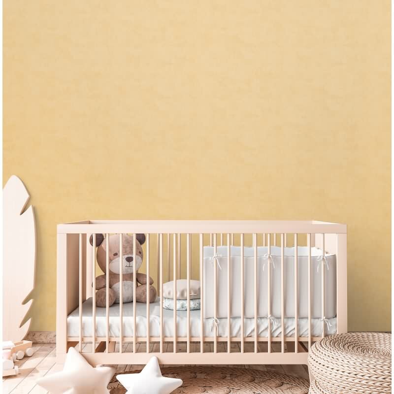 Kinderzimmer Tapete Senfgelb Einfarbige Unitapete Vliestapete matt (771791)