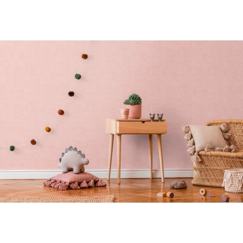 Tapete Mädchenzimmer Rosa Einfarbige Unitapete Kinderzimmer Vliestapete matt (771792)