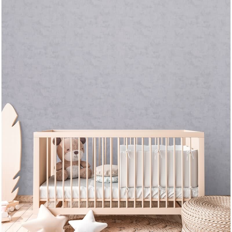 Kinderzimmer Tapete Grau Einfarbige Unitapete Vliestapete modern (771796)