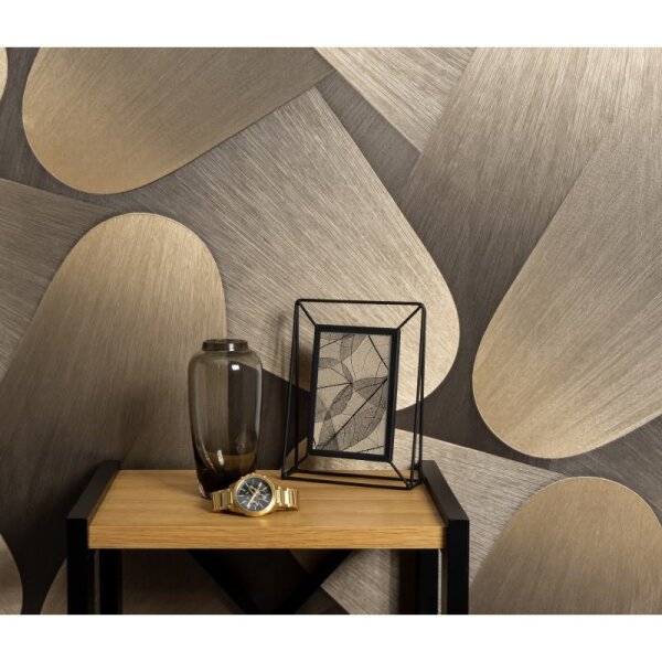 Tapete Gold, Kupfer, Erismann Vliestapete (1042315)