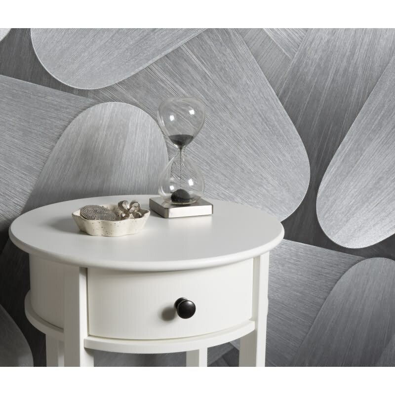 Tapete Grau, Silber, Erismann Vliestapete (1042329)