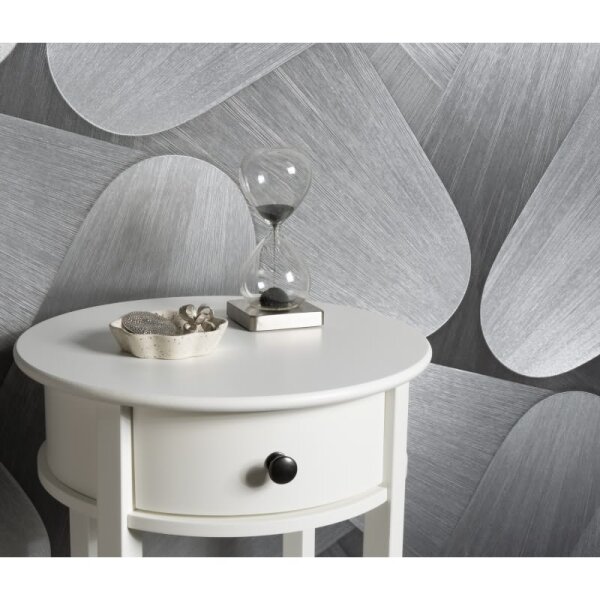 Tapete Grau, Silber, Erismann Vliestapete (1042329)