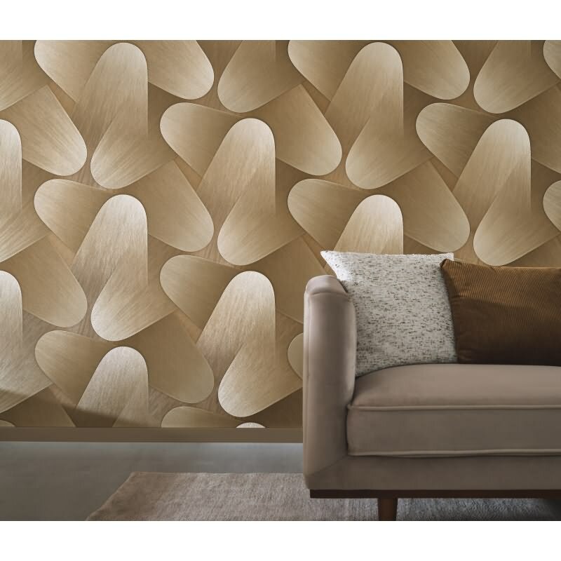 Tapete Gold, Kupfer, Erismann Vliestapete (1042330)