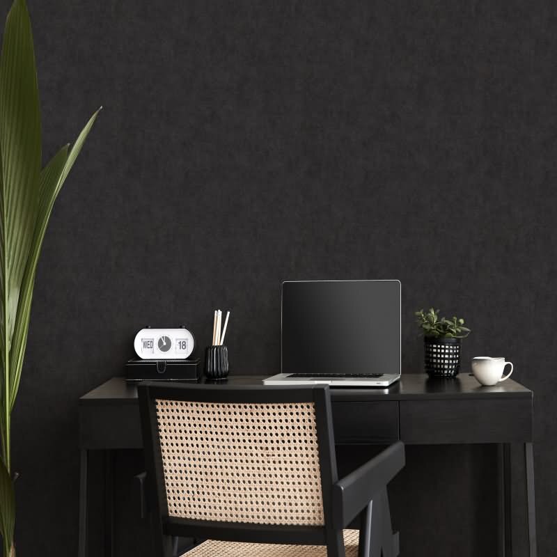 Tapete Schwarz, Anthrazit, Erismann Vliestapete (1047347)