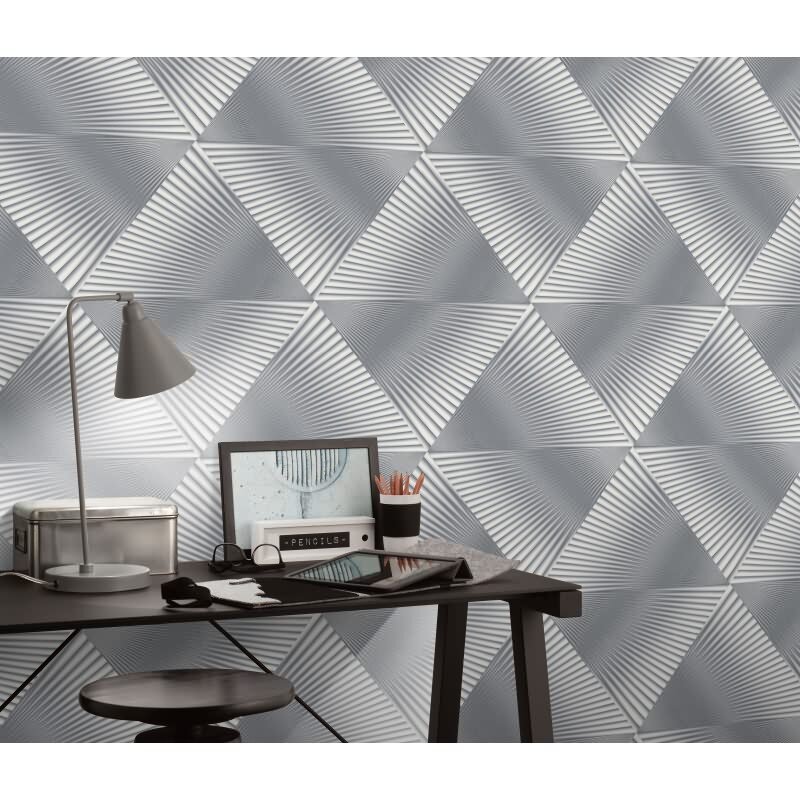 Tapete Grau, Silber, Erismann Vliestapete (1040410)