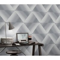 Tapete Grau, Silber, Erismann Vliestapete (1040410)