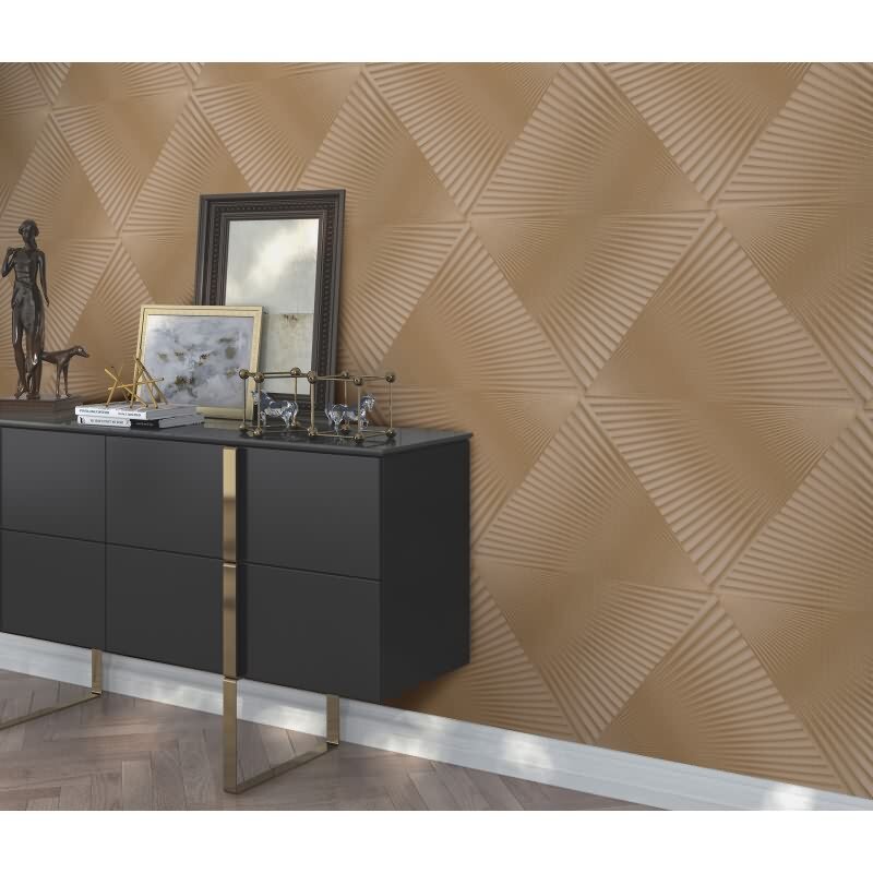 Tapete Gold, Kupfer, Erismann Vliestapete (1040430)