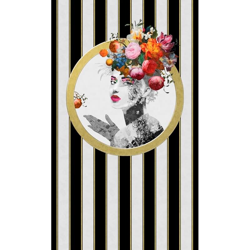 Vliestapete Streifen, Gesicht Streifen Klassisch, Romantisch matt in Schwarz für Wohnzimmer, Schlafzimmer (35601)